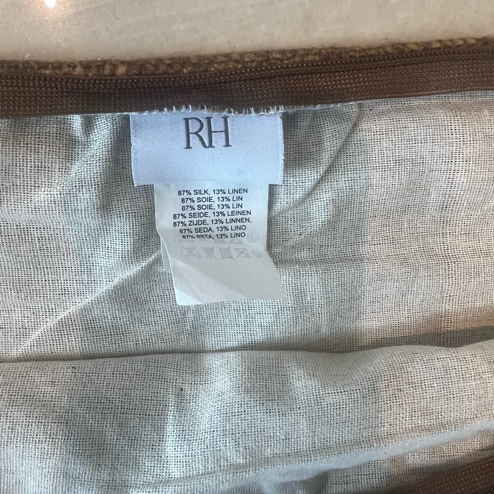 Restoration Hardware Brown Textured Accent Pillow Cover